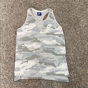 Nike tank top size:small color:grey and white Camo